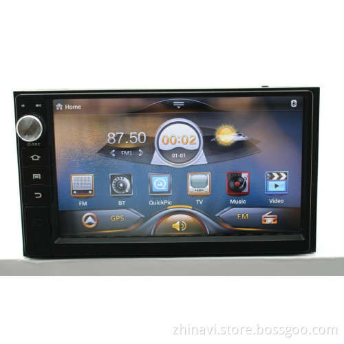 2 DIN Navigation Pure Android 4.0 Car DVD with 5-Point Capacitive Touch 1024X600 HD LED Screen GPS Bluetooth 2g DDR3 RAM Steering Wheel Control